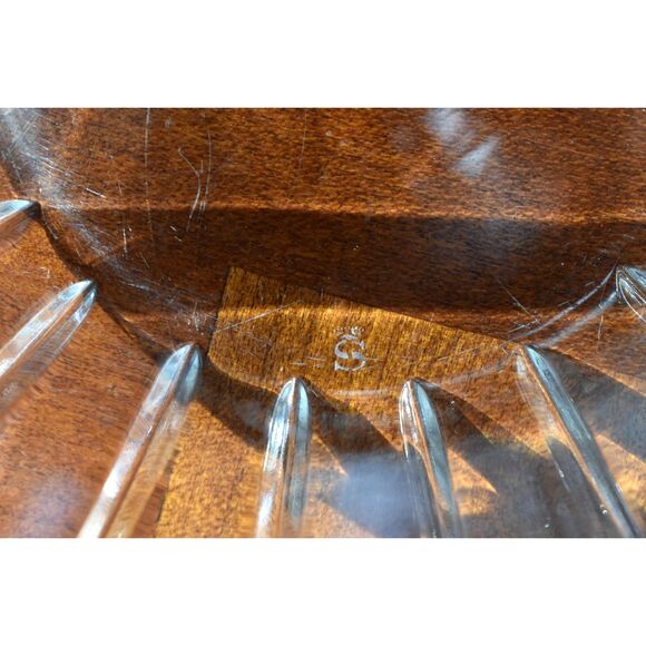 Vintage Spiegelau German Crystal Rose Bowl Sphere Vase Vertical Panel Cut 7.5" - Picture 6 of 6